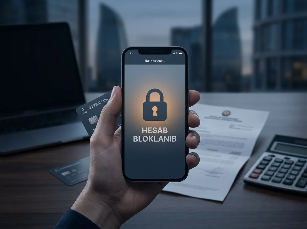 Vergi borcuna görə bloklanmış bank hesabı